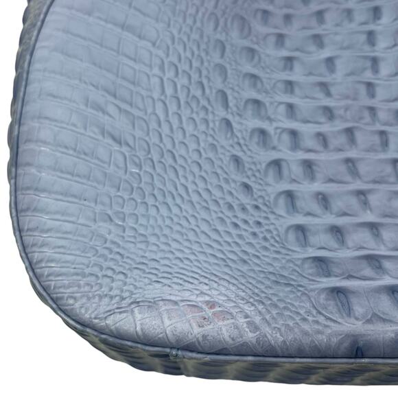 Brahmin Marianna Melbourne Leather Tote Bag Periwinkle Blue Croc Embossed - Picture 7 of 12